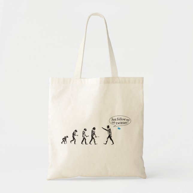 Bolsa Tote Evolution - Just follow me on twitter (Frente)