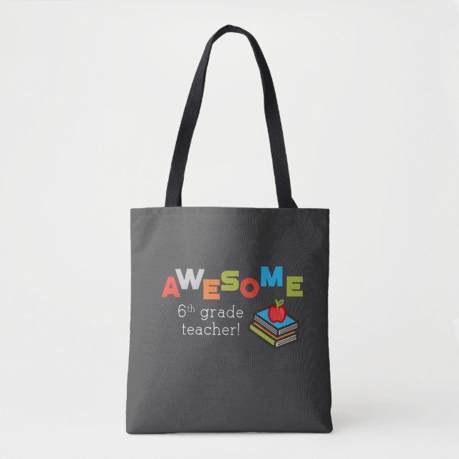 Bolsa Tote Excelente Apreciação de Professores do Sexto Grau (Frente)