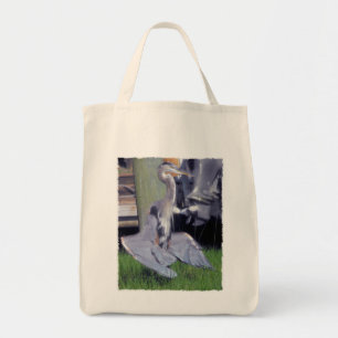 Bolsa Tote Excelente Azul Heron, banheira de banho de sol