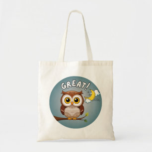 Bolsa Tote Excelente, Coruja!