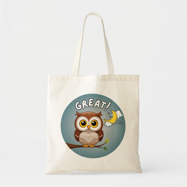 Bolsa Tote Excelente, Coruja! (Frente)