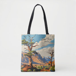Bolsa Tote Excelente de Viagem de Arte Vintage de Nevada Basi