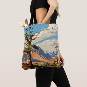 Bolsa Tote Excelente de Viagem de Arte Vintage de Nevada Basi