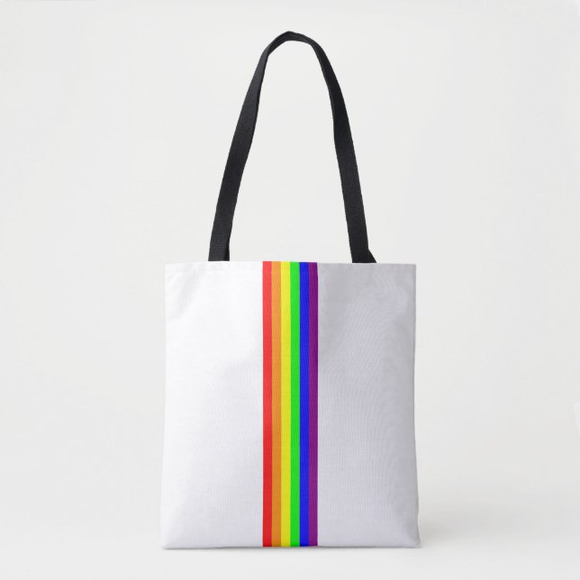 Bolsa Tote Excelente Orgulho Arco-Íris Baixo Arte (Frente)