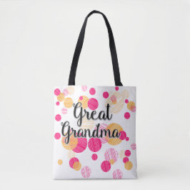 Bolsa Tote Excelente Polka-Ponto Rosa Moderno-Design