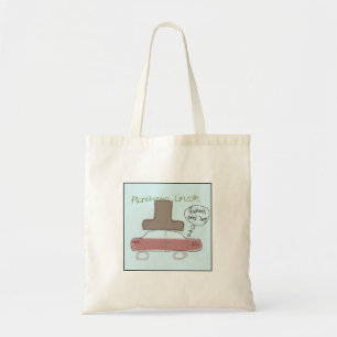 Bolsa Tote Excêntrico Abe Lincoln Ilustrado