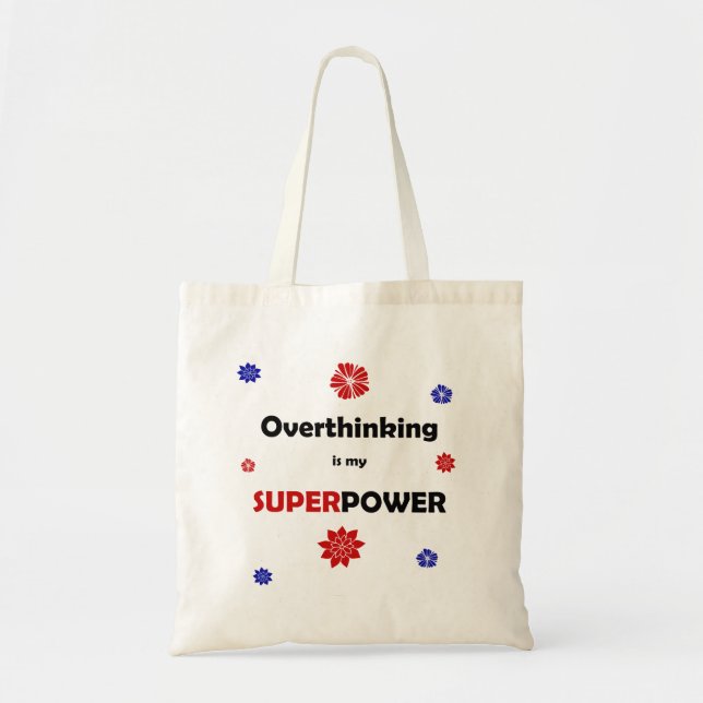 Bolsa Tote Excesso de pensamento (Frente)