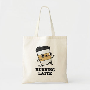 Bolsa Tote Executando Lançamento De Café Em Café