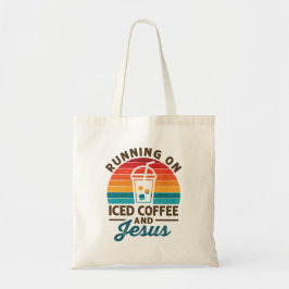 Bolsa Tote Executando no Café Forçado e no Retro de Jesus