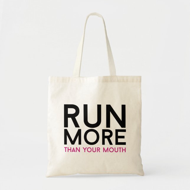 Bolsa Tote Executar mais do que a boca (Frente)