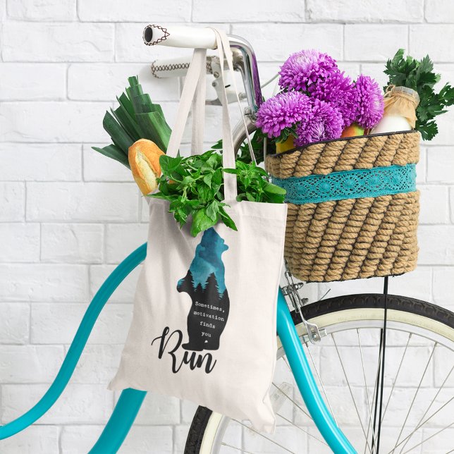 Bolsa Tote Executar Motivação Localiza O Gráfico Do Urso Engr (Criador carregado)