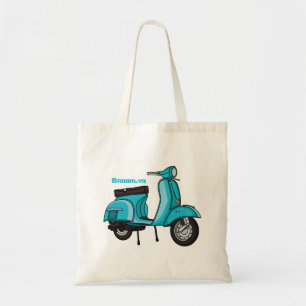 Bolsa Tote Exemplo de desenho animado de motocicleta em forma