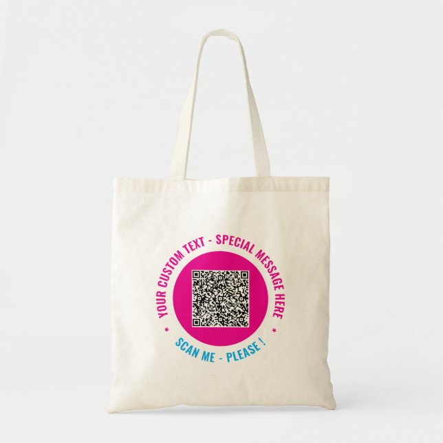 Bolsa Tote Exemplo de Sacola Tote com Código QR Promocional d (Frente)