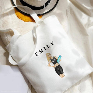 Bolsa Tote exercício físico, ioga, personalizado
