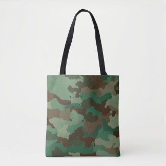 Bolsa Tote Exército de Camuflagem Verde Marrom