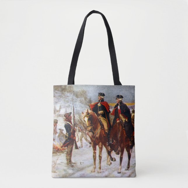 Bolsa Tote Exército George Washington Lafayette Valley Forge (Frente)