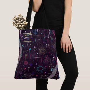 Bolsa Tote Exibição de Fogos de Artifício: Arte Abstrata