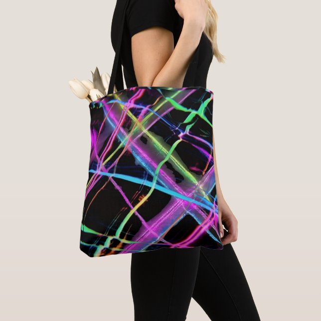 Bolsa Tote Exibição de luz neon (Close Up)