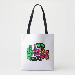 Bolsa Tote Exibir vibração de flamingo rosa