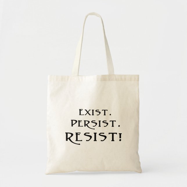 Bolsa Tote Exista. Continue. Resistam! (Frente)