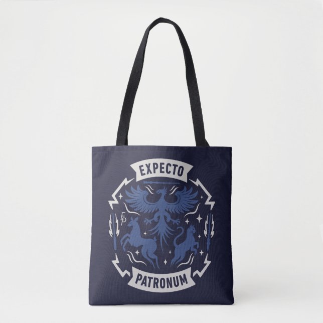 Bolsa Tote Expecto Patronum Vintage Silhouette Graphic (Frente)