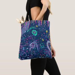 Bolsa Tote Explorador Ousado: Maximalismo Abstrato