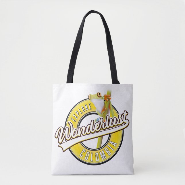 Bolsa Tote explorar Colômbia desejo de viajar (Frente)
