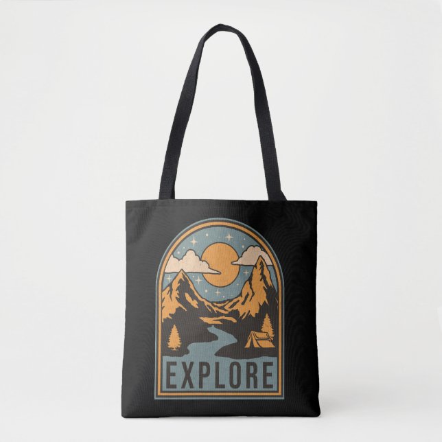 Bolsa Tote Explorar o design de texto (Frente)