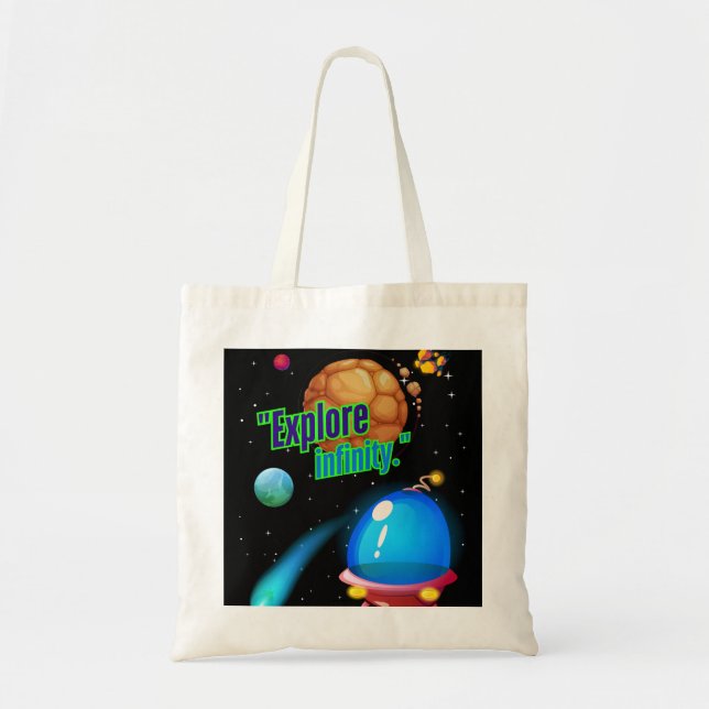 Bolsa Tote Explore o infinito (Frente)