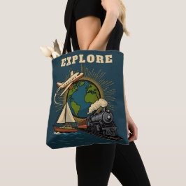 Bolsa Tote Explore o Mundo do Design Vintage