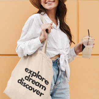 Bolsa Tote Explore Sonhe Descubra Presente Viajante Aventurei