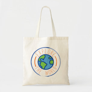 Bolsa Tote Explore the world travel sticker