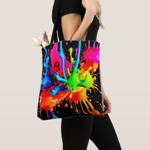 Bolsa Tote Explosão Colorida Abstrata