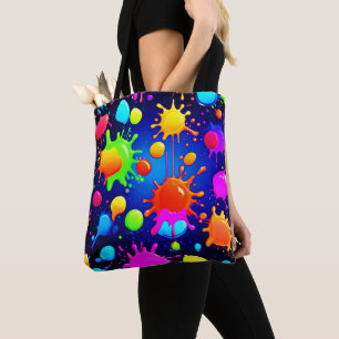 Bolsa Tote Explosão de pintura de Abstrato vibrante