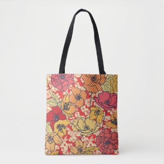 Bolsa Tote Explosão Floral: Tendência Da Vintagem Sem Pernas.