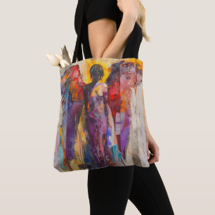 Bolsa Tote Expressionismo Colorido do Anjo Guardião