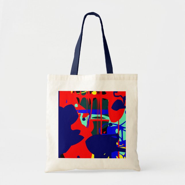 Bolsa Tote Expressionista de Abstrato digital 08 (Frente)