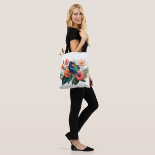 Bolsa Tote Êxtase Tropical: Uma Fusão Vibrante de Flora