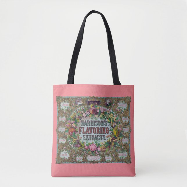 Bolsa Tote Extratos florais vitorianos de fruta (Frente)