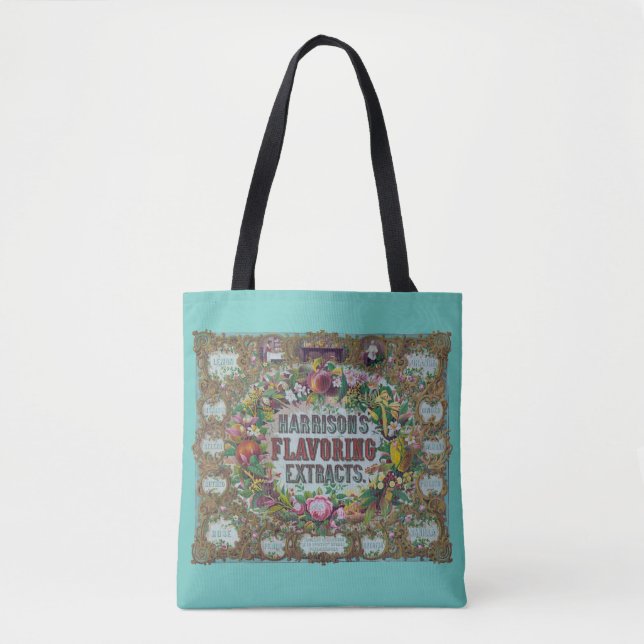 Bolsa Tote Extratos florais vitorianos de fruta (Frente)