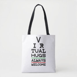Bolsa Tote Eyechart de Hugs Virtuais de Distância Social