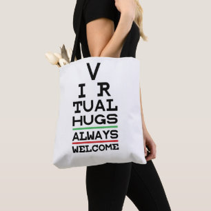 Bolsa Tote Eyechart de Hugs Virtuais de Distância Social
