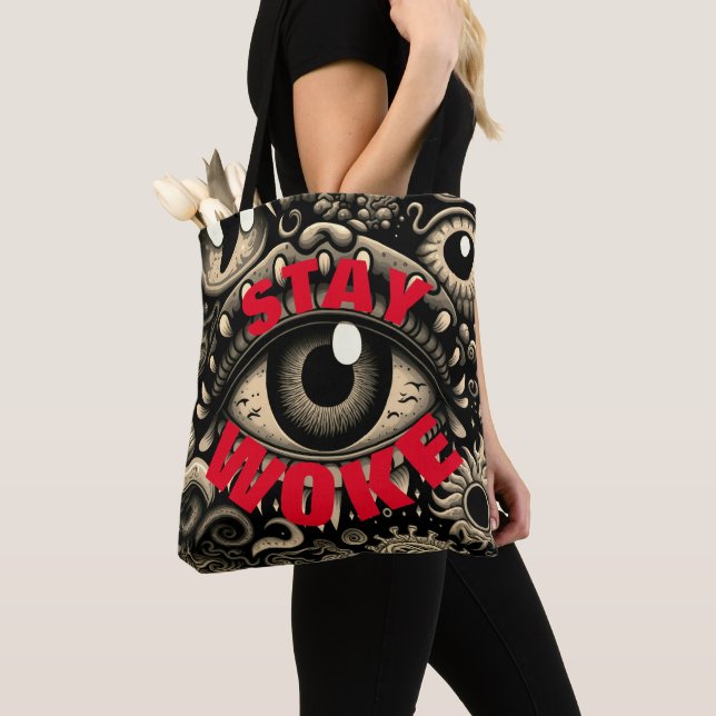 Bolsa Tote Eyes Wide Open Woke (Close Up)