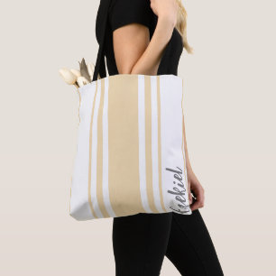Bolsa Tote Ezekiel Minimalista Listras Monograma