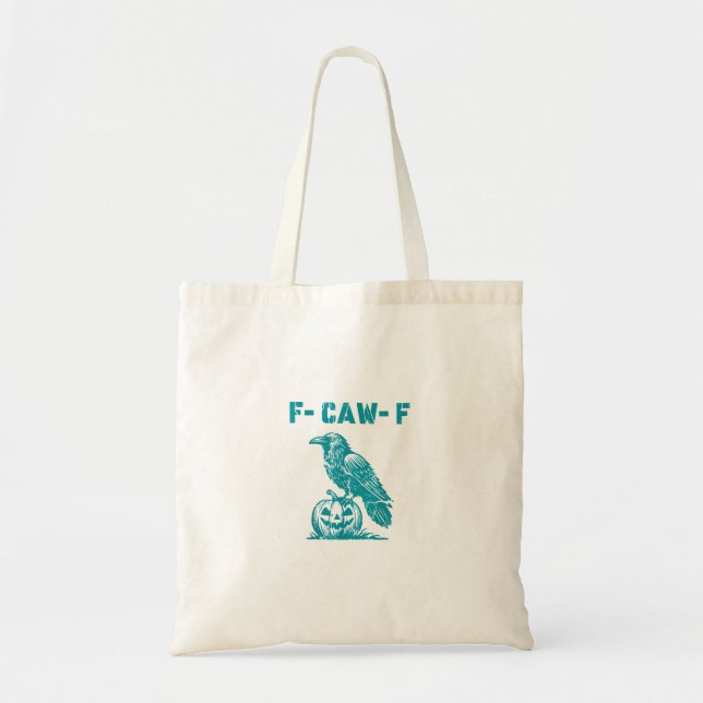 Bolsa Tote F-Caw-F Corvo Engraçado Gótico Retrô Clássico (Frente)
