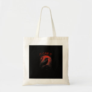Bolsa Tote F-Caw-F Corvo Engraçado Lua de Sangue Gótico Humor