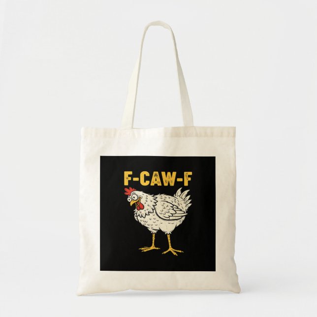 Bolsa Tote F-Caw-F Frango Clássico Retro Legal (Frente)