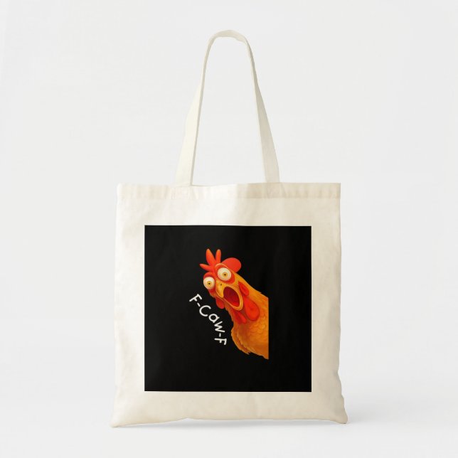 Bolsa Tote F-Caw-F Frango Essencial Clássico Retro (Frente)