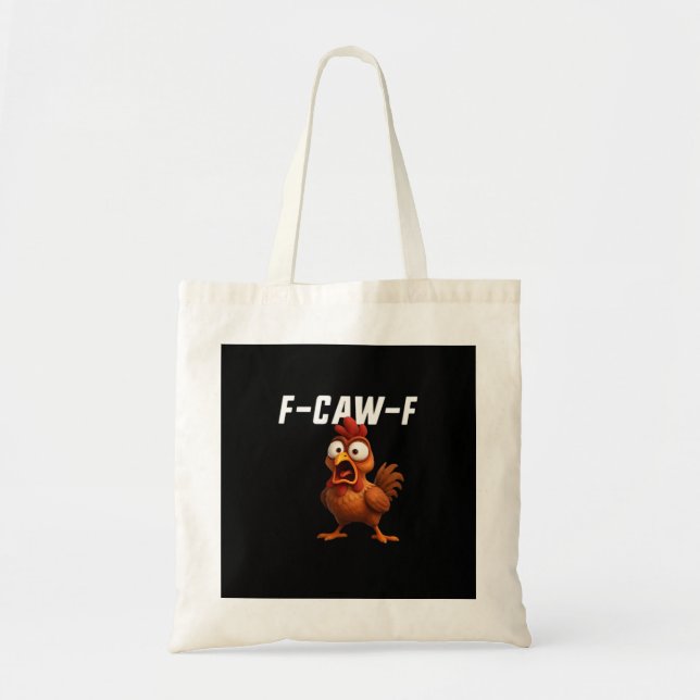 Bolsa Tote F-Caw-F Frango Frango Engraçado F-Caw-F Acessório  (Frente)