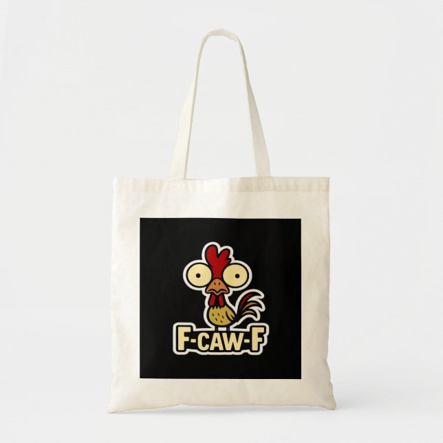 Bolsa Tote F-Caw-F Gráfico Clássico Vintage (Frente)